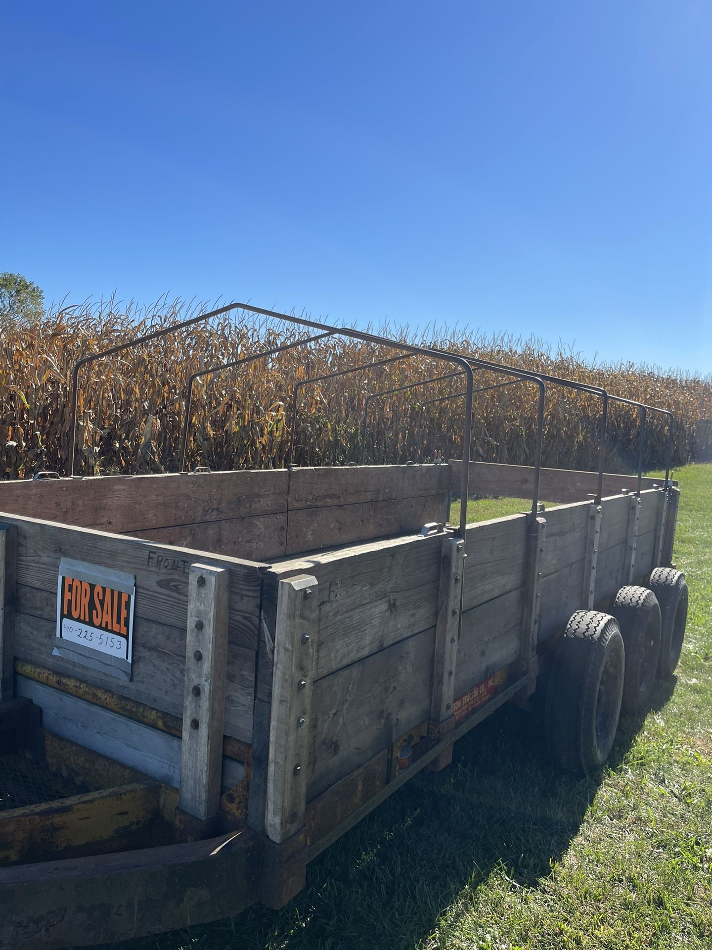 Heavy Duty Tri-axle Trailer W/sides, Pitched Brackets, Tarp