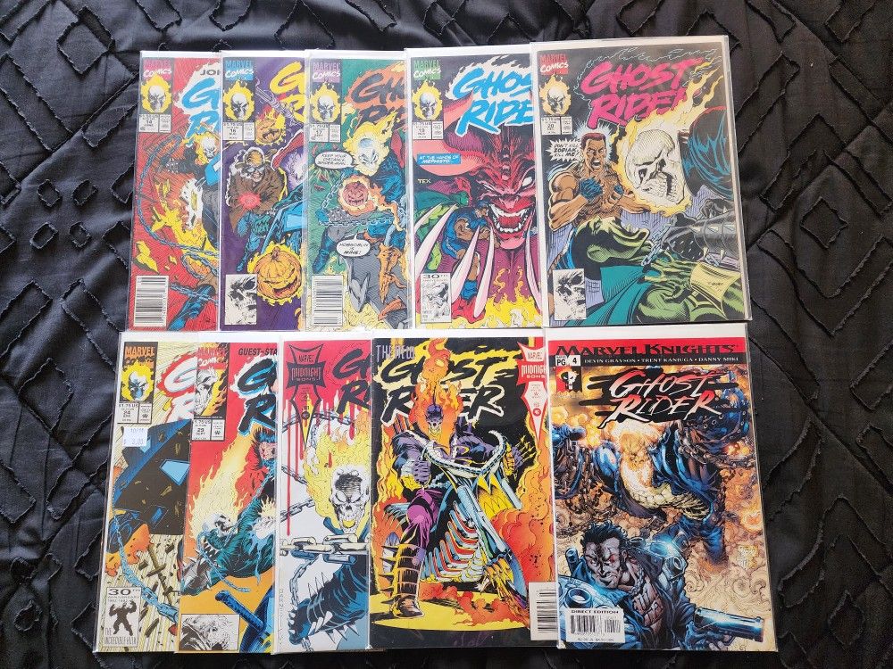 Ghost Rider Comic Book Lot of 10! Vintage. Marvel Comics. Keys.