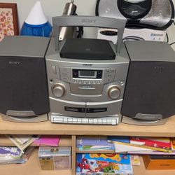 SONY CFD-ZW755 Stereo System Boombox CD/Dual Cassette AM/FM Radio