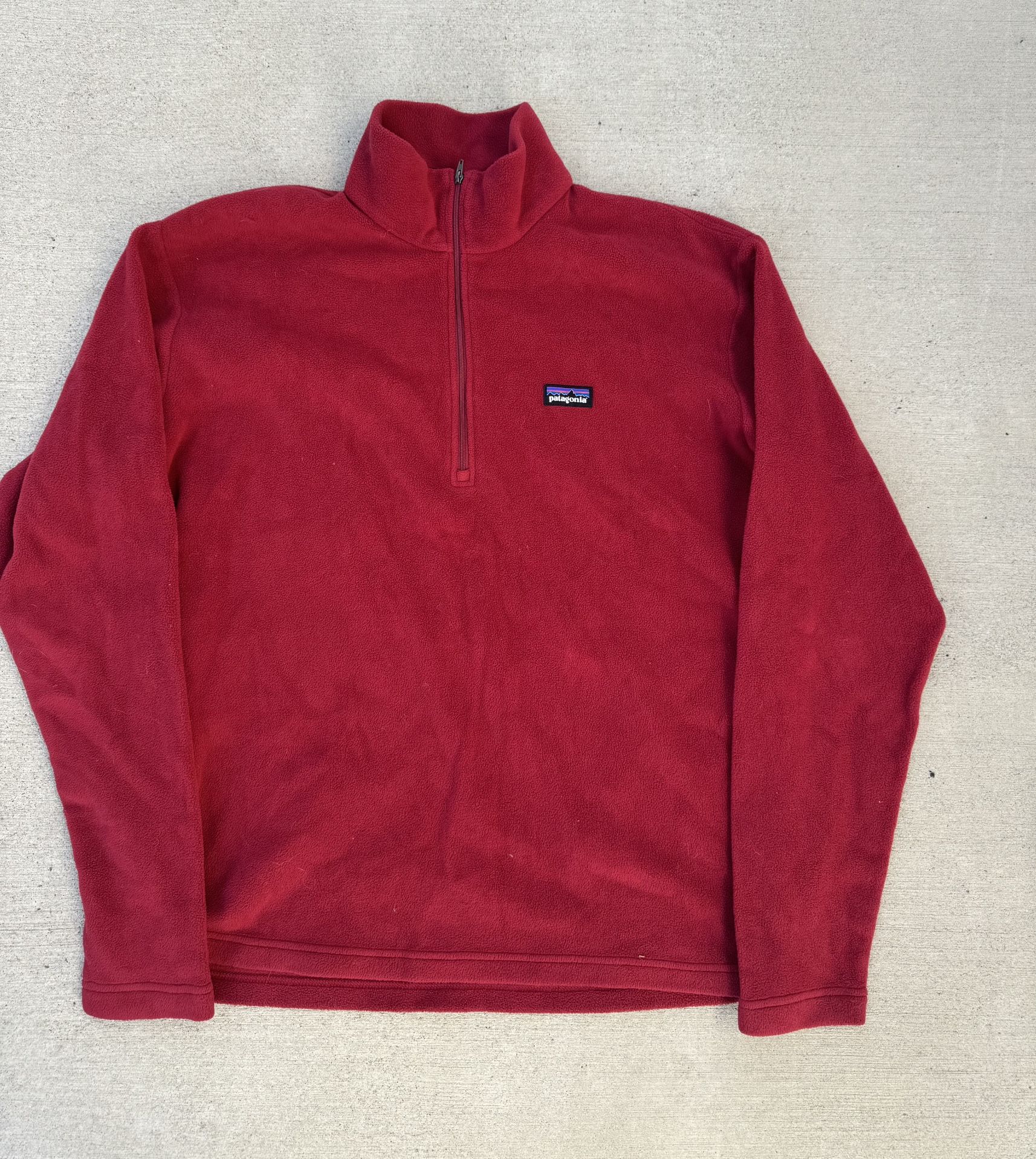 Patagonia Jacket Adult Medium Red Micro D Fleece Synchilla Pullover Outdoor Mens