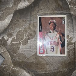 NBA Hall Of Famer Allen Iverson Draft Night Rookie Card
