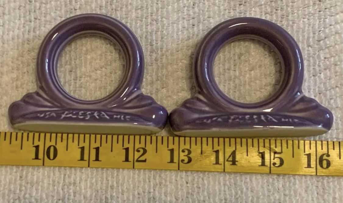 Fiestaware Lilac Napkin Rings