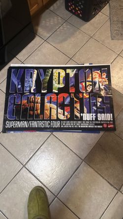 DC Superman and fantastic four poster