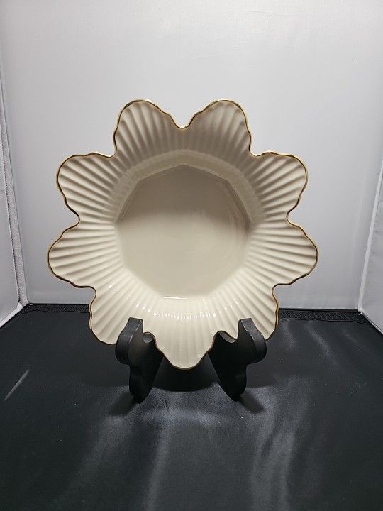 Lenox Meridian Collection 120th Anniversary 24K Gold Trim Candy Dish Bowl (BS)