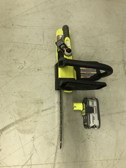 Ryobi 18v Chain Saw With Battery And Charger
