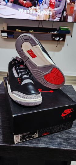 Air Jordan 3 Retro OG "Black Cement" (2024) - Size 9 (With OG Box)