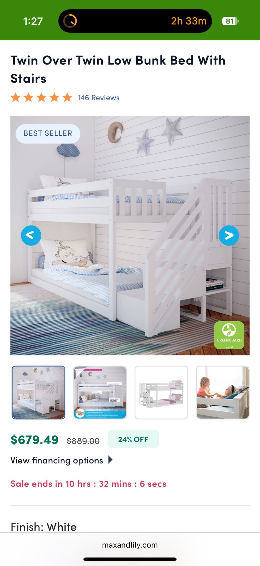 Kids Bunk Bed