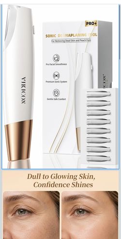 Sonic Dermaplane Razor for Women Face, Dermaplaning Tool for Smooth Skin