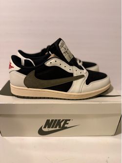 Women Air Jordan 1 Retro Low OG Travis Scott Olive DZ4137-106 Size 11W/9.5M New