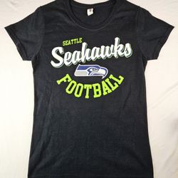 Seahawks Girls Unisex T-Shirt Black S, M