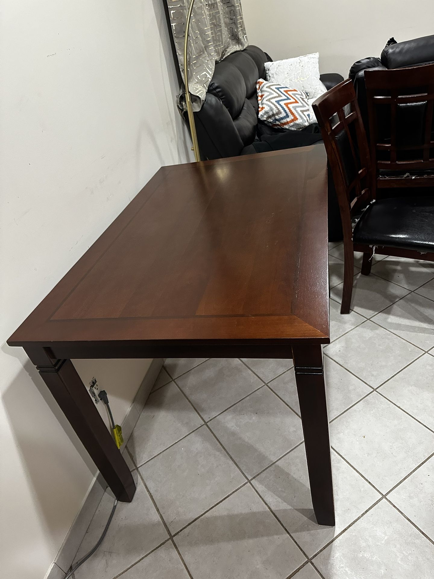 Wood Table + 3 Chairs