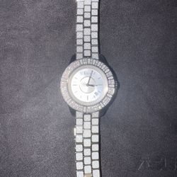 Ladies Christian Dior Christal Diamond Watch 28mm Luxury Authentic New Battery