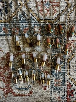 20 Copper/gemstone Essential oil Roller Necklaces 