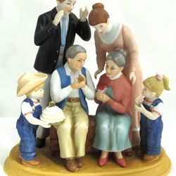 Home Interiors Denim Days 50th Anniversary Porcelain Figurine.  HOMCO Denim Days 50th Anniversary Celebration Figurine.