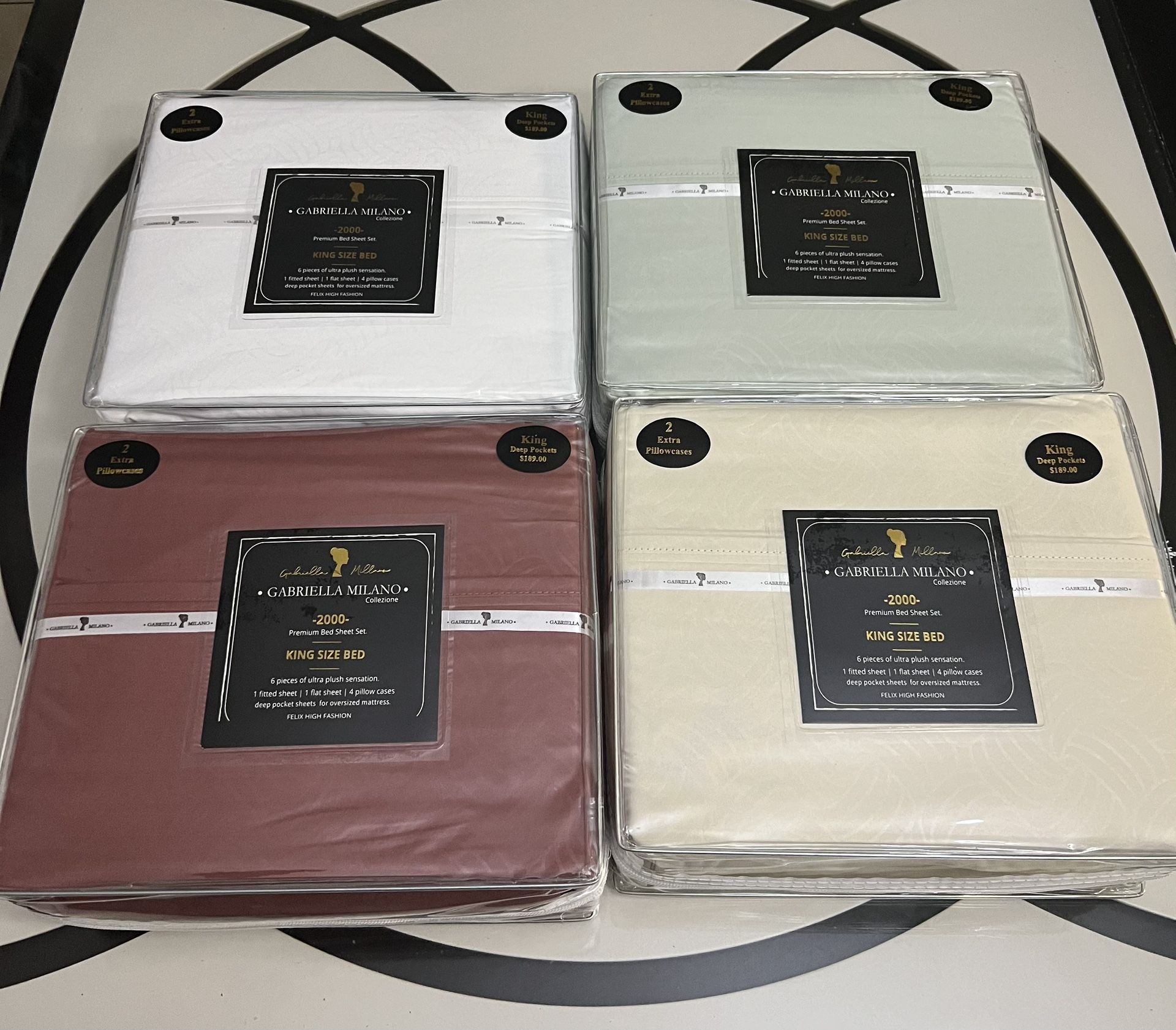 Sábanas King 6 Piezas 2000 Hilos 
