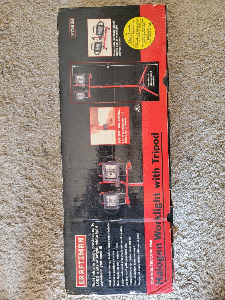 Craftsman Halogen Light Set Never Used