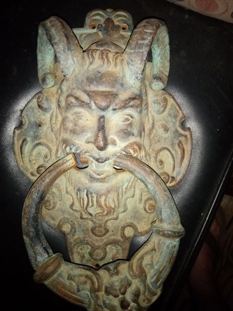 Greek God (Pan) Cast iron Doorknocker