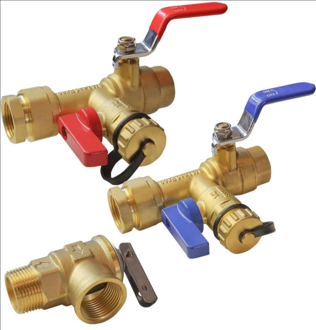 (Brand New in Box)
Xiny Tool 3/4-Inch IPS Isolator Tankless Water Heater Service Valve Kit with Pressure Relief Valve, Clean Brass /A2-TL-4869