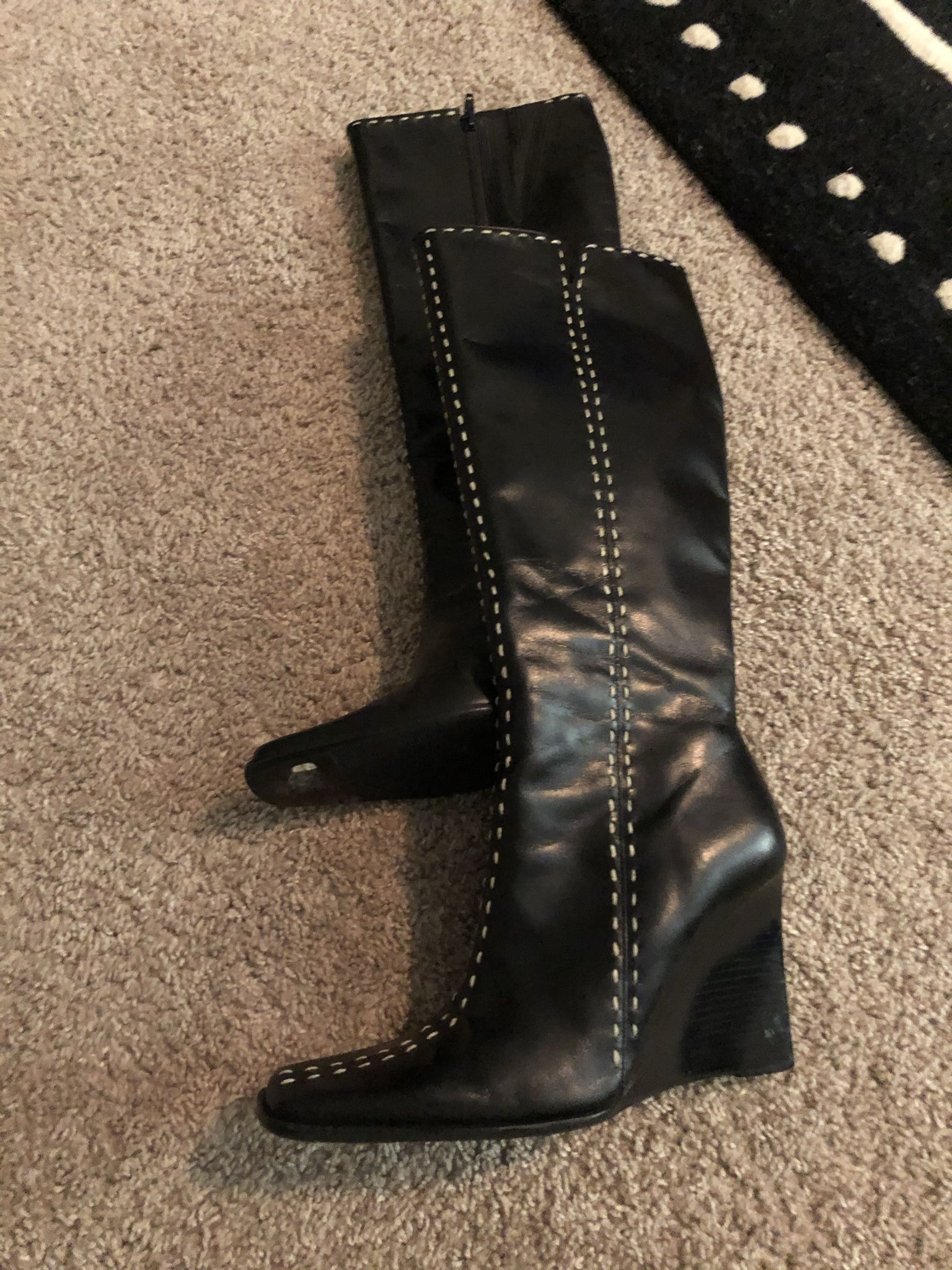 Women Leather Wedge Boot 