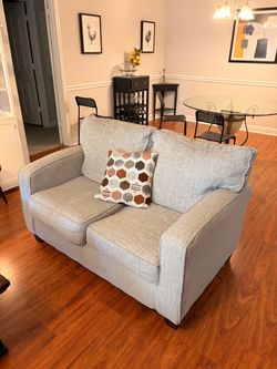 Light Gray Fabric Loveseat