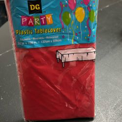 Red Plastic Table cloth