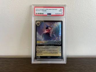 Lorcana 2024 D23 Mickey Mouse Playful Sorcerer PSA 9