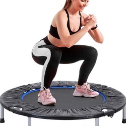 New 40" Foldable Mini Trampoline for Adults & Kids Fitness, Indoor Workout 330lb Capacity