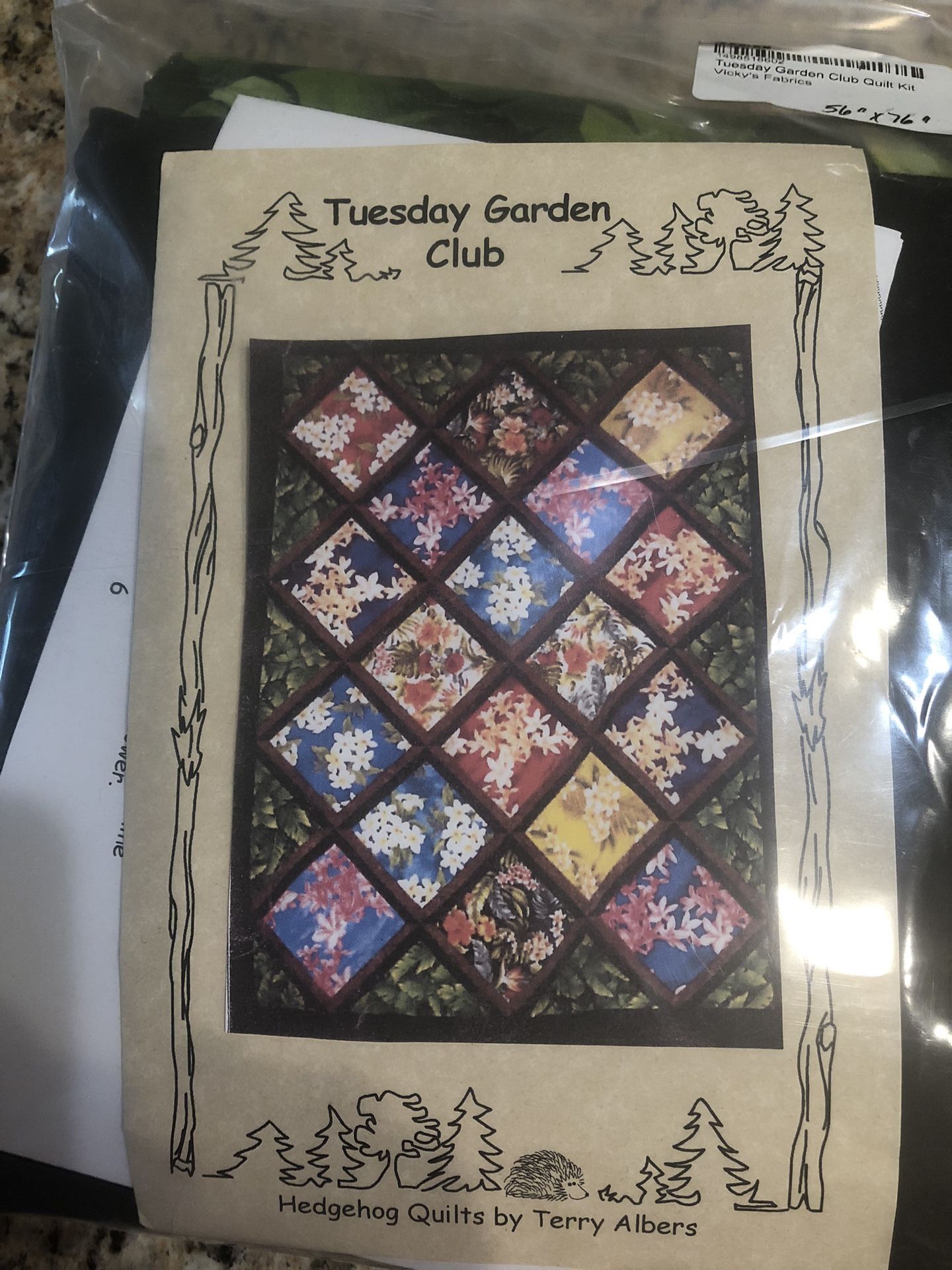 Hawaiian Quilt KIT Throw Size 100% Cotton