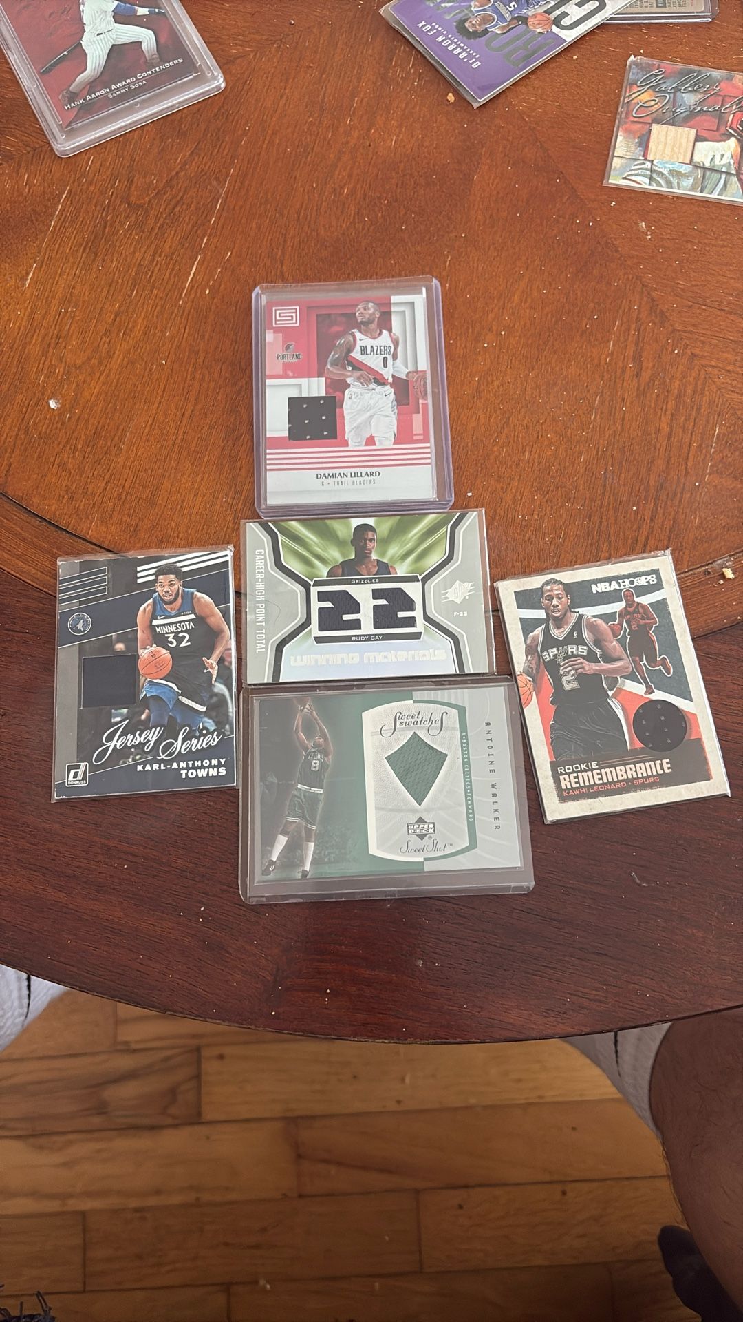 LOT OF ALL STAR MEMORABILIA BASKETBALL CARDS