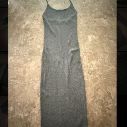 Oh Polly Women’s Medium Halter Top Dress Gray Bodycon