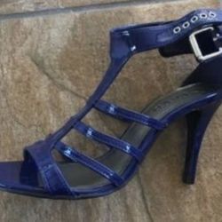 Blue Scrappy Heel Womens Limelight Shoes Size 8