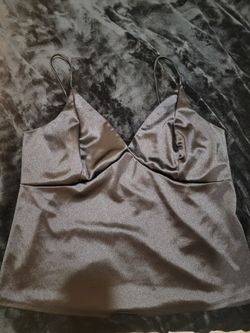 Black Shiny Tank Top
