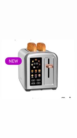 New 2-Slice Toaster, Stainless Steel -Seedem