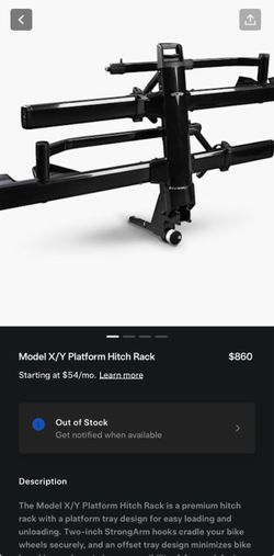 Tesla hitch bike rack