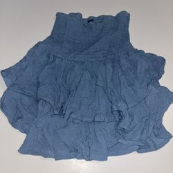 blue top/skirt
