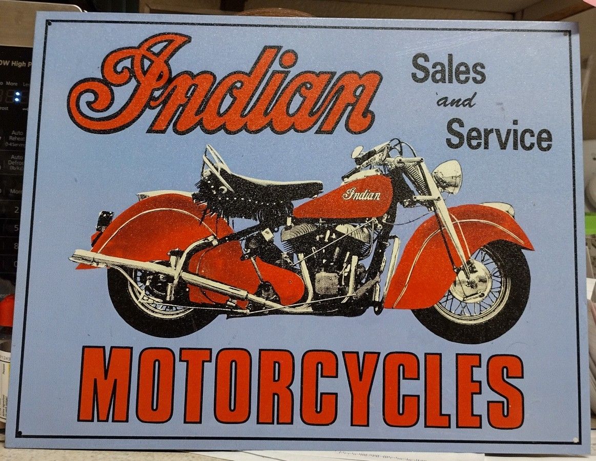  Indian Motorcycle Sign "Sales & Service"