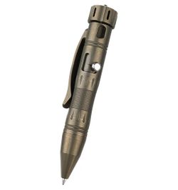 MecArmy TPX10 Mini Titanium Bolt Action Tactical Pen with Replaceable Refill, Small EDC Tactical Pen with Stress-Relief Spinner Tail for Office Outdoo