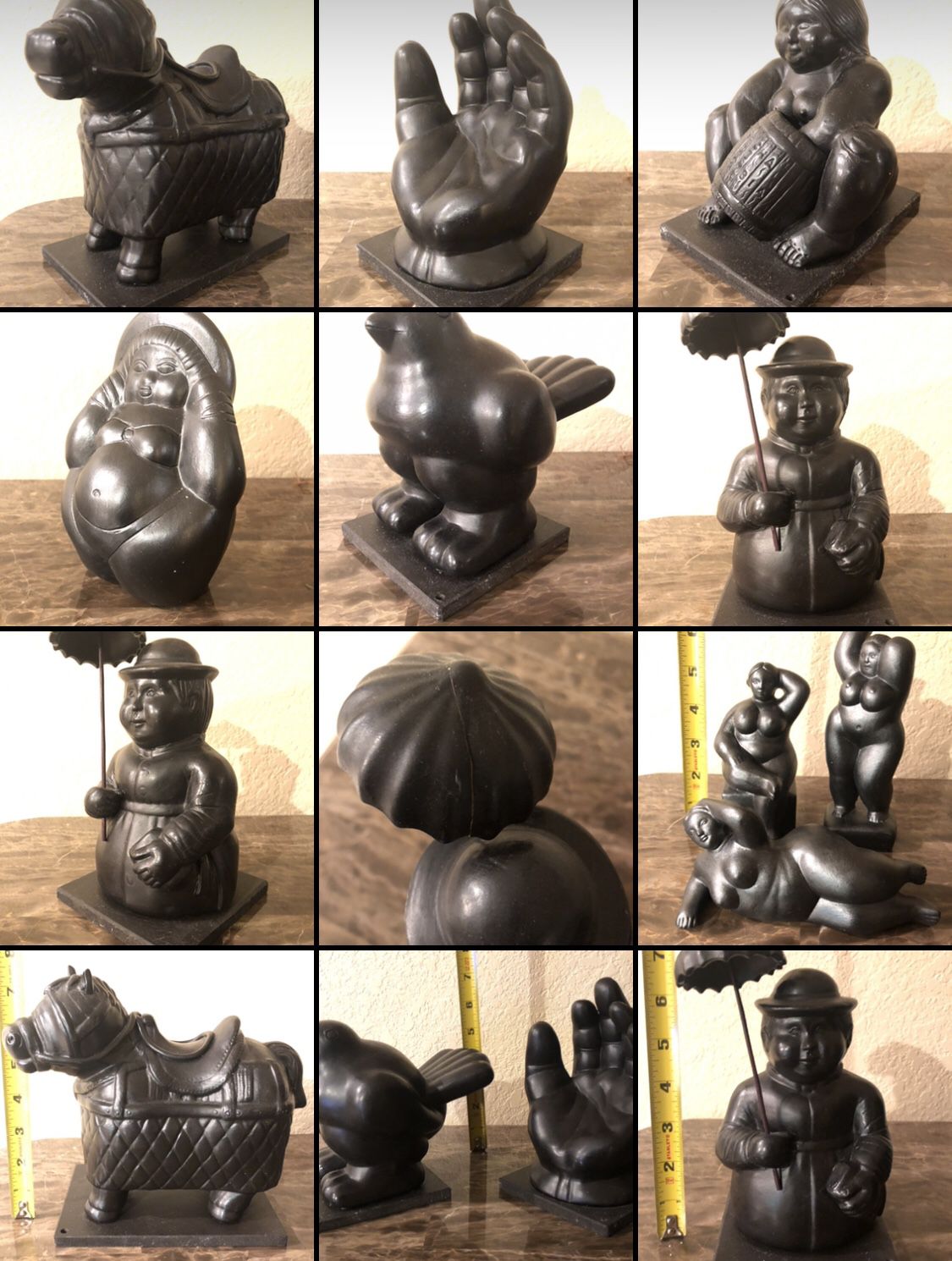 Botero replica sculptures Set Of 9