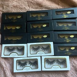 14 Long Mink And Silk False Lashes