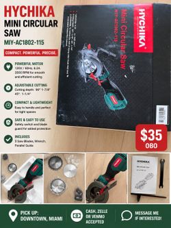 HYCHIKA Mini Circular Saw w/ 3 Blades – Like New – $35 OBO