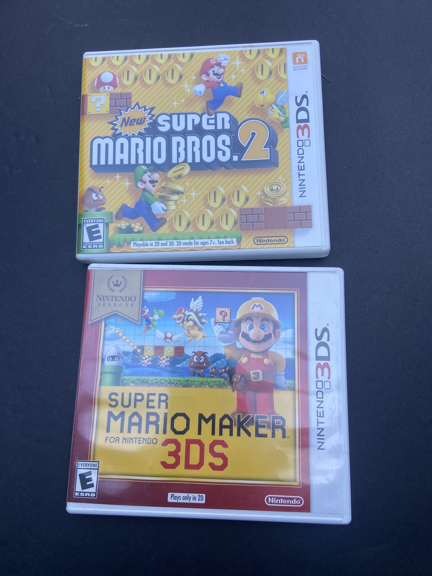 Super Mario Nintendo 3Ds Games ( 2 Games With Original Cases)