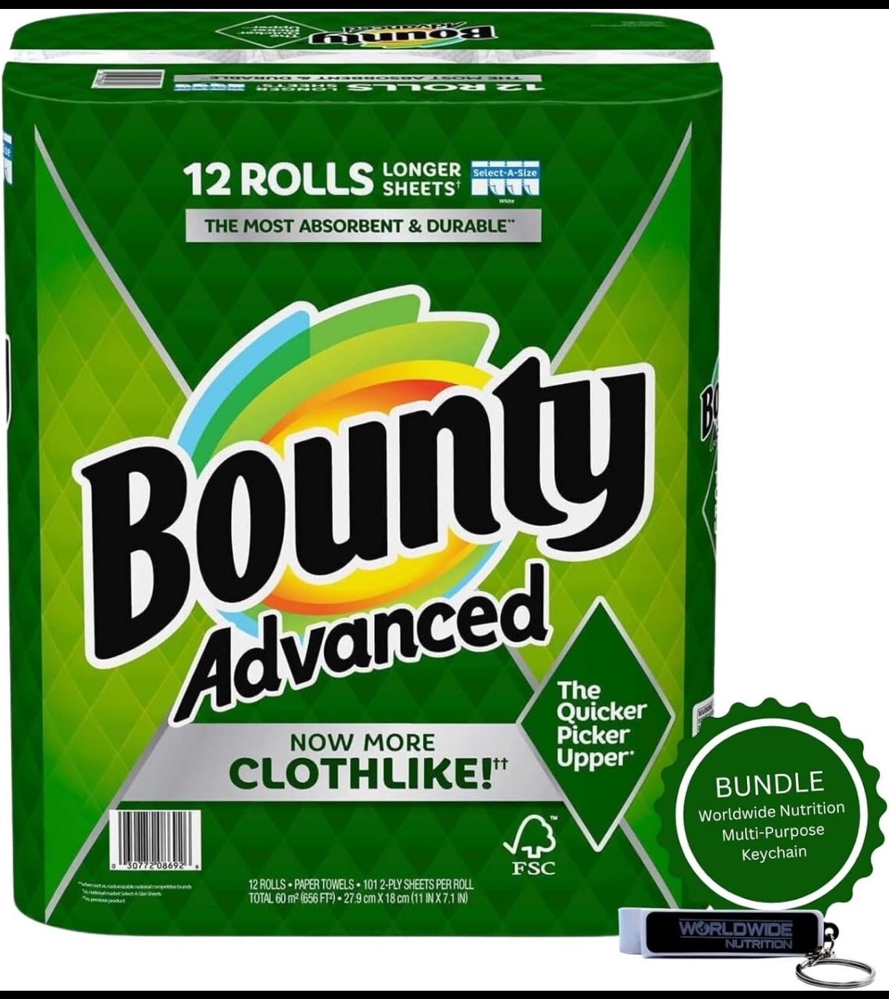 Bounty Advanced Paper Towels, 12-Roll Pack