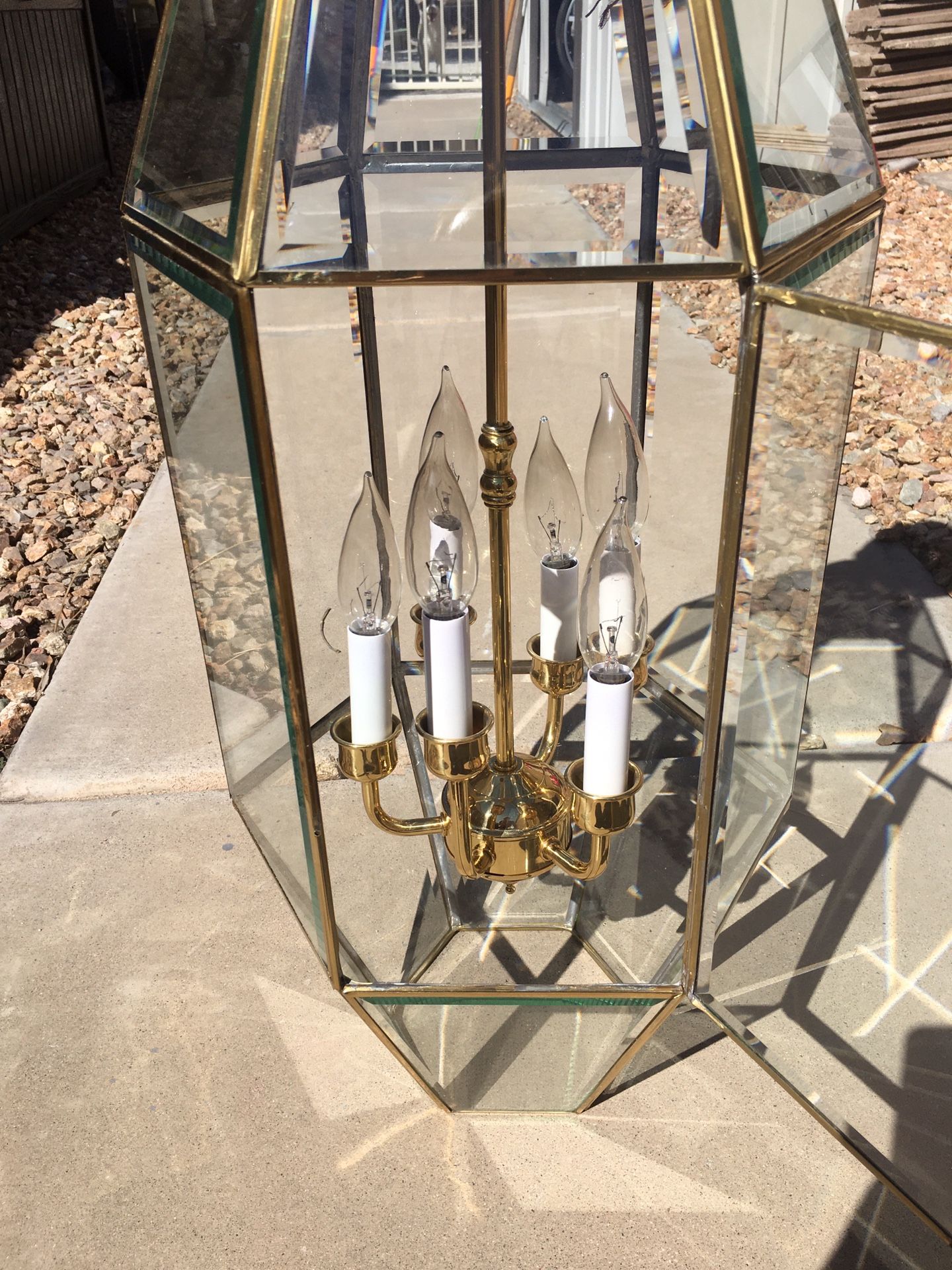 Incandescent chandelier set of two handing lights
