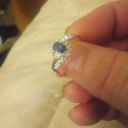 Silver Rings One Opel One Sapphire 30 Each 