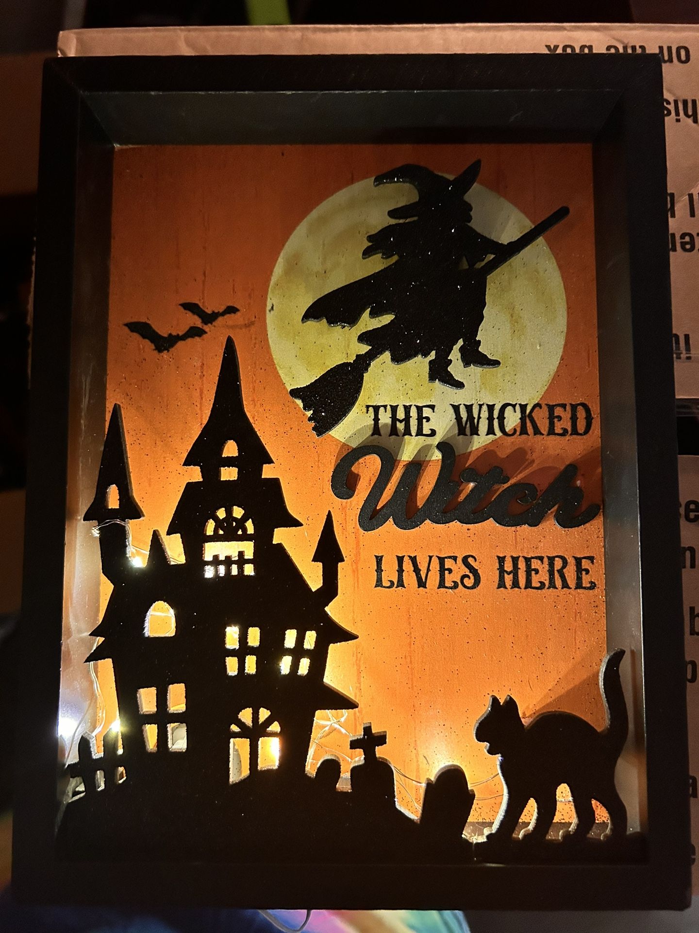 Light Up Halloween Signs 