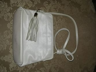 Janson white Handbag w.fringed tassle