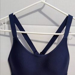 Women's Under Armour Fitted Navy Blue  Sports  Bra XS