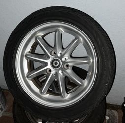 4 OEM Smart Fortwo Alloy Wheels + Tires — Set of 4 — $200