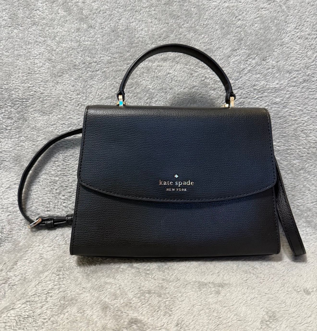 Pre-Owned Original Kate Spade Darcy Leather Top Handle Satchel Crossbody Black Leather