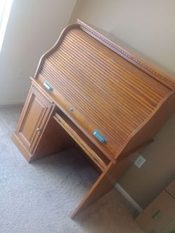 Old wood mail desk cabinet